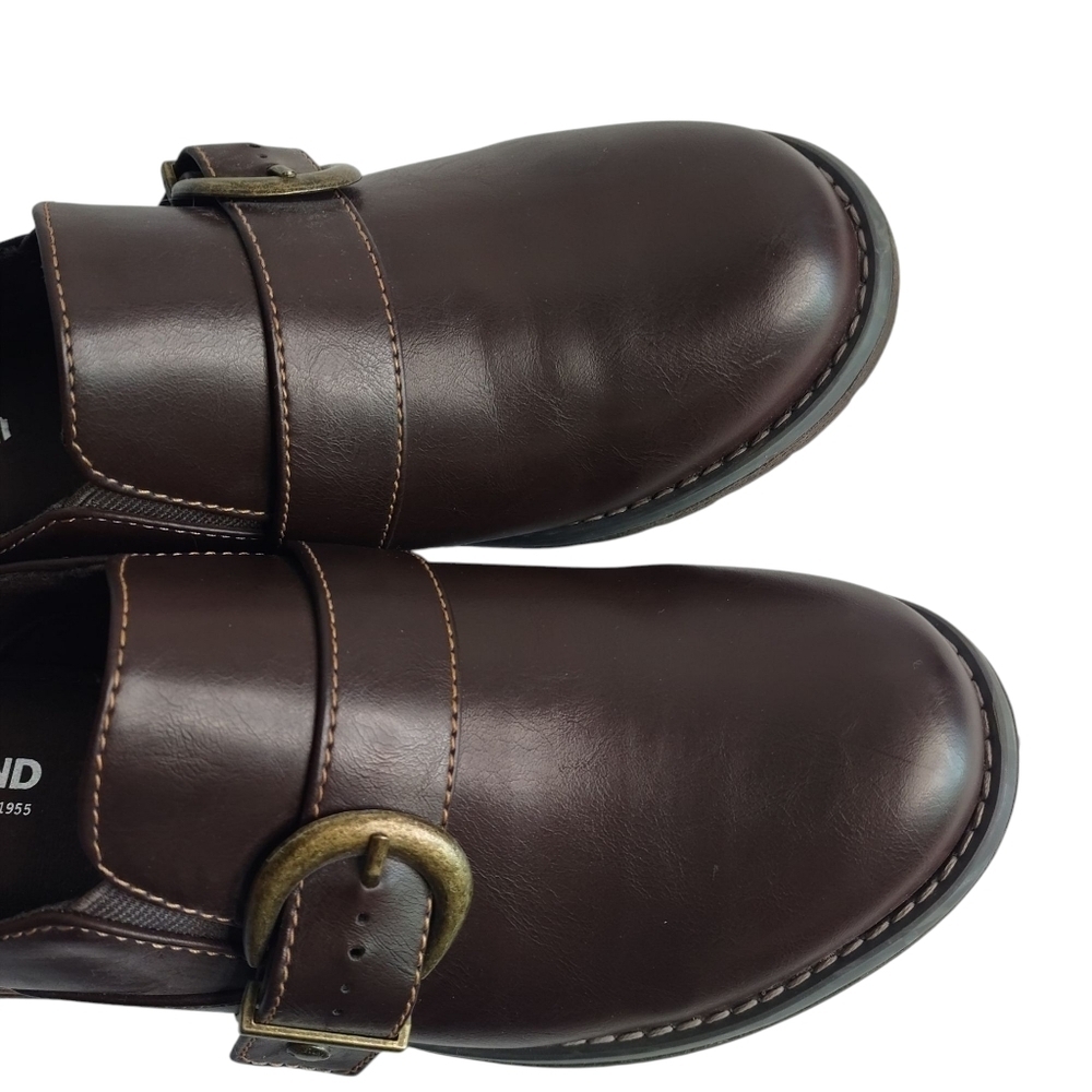 Eastland Erin Slides Mules Clogs Women Brown Faux Leather Buckle Size 9.5M - Picture 5 of 13